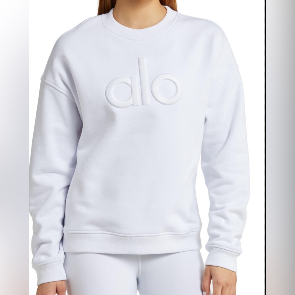 alo sweatshirt in white size Small